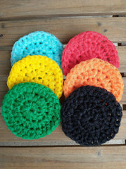 6-Piece Crochet Nylon Mesh Dish Scrubbers, Reusable Kitchen Cleaning Pads for Dishwashing