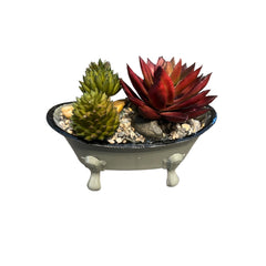 Soap dish / metal garden tub