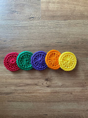 Handmade Crochet Nylon Dish Scrubber, Reusable Kitchen Scrubbie for Dishwashing and Cleaning